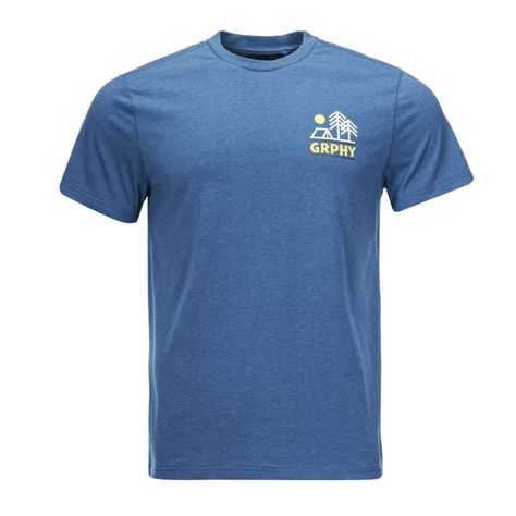 Polera Hombre Liquen Azul Melange Geography-0