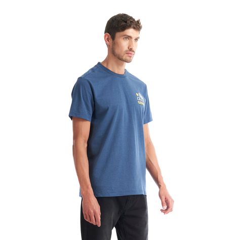 Polera Hombre Liquen Azul Melange Geography-2