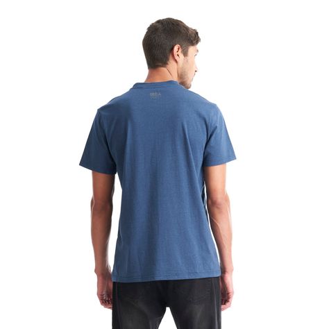 Polera Hombre Liquen Azul Melange Geography-3