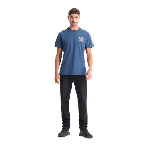 Polera Hombre Liquen Azul Melange Geography-4