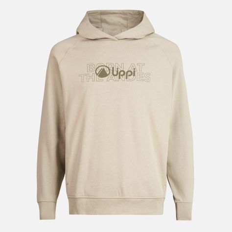 Poleron Hombre Insigne Hoody Sweatshirt Front Print Verde Grisaceo Lippi-0