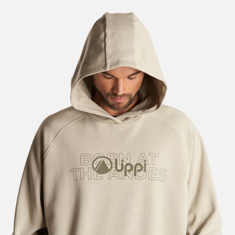 Poleron Hombre Insigne Hoody Sweatshirt Front Print Verde Grisaceo Lippi-4