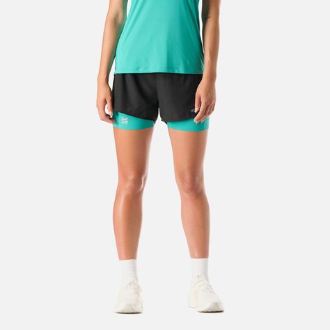 Shorts Mujer Built To Move 2-in-1 2,5" Turquesa Vulcano-0