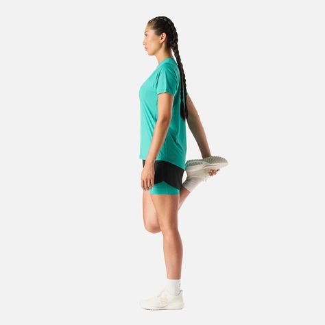 Shorts Mujer Built To Move 2-in-1 2,5" Turquesa Vulcano-2