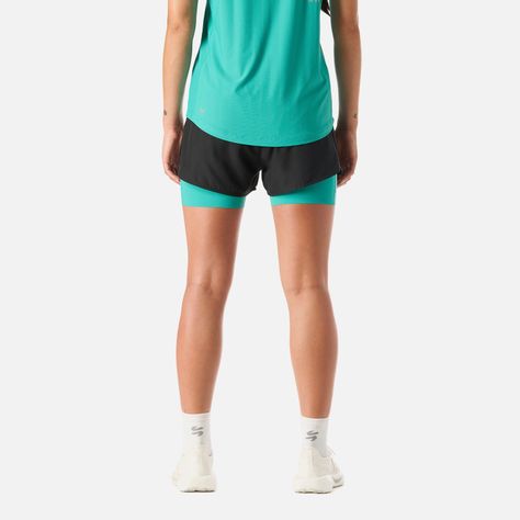 Shorts Mujer Built To Move 2-in-1 2,5" Turquesa Vulcano-3