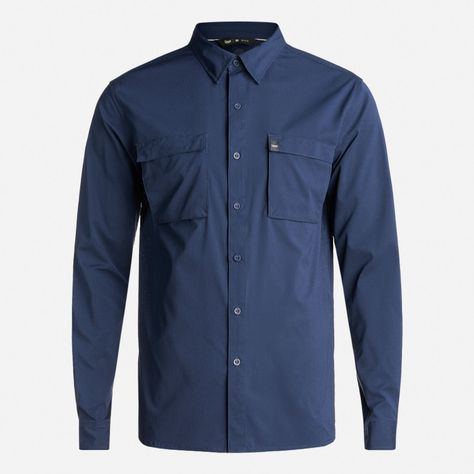 Camisa Hombre Rosselot Long Sleeve Q-Dry Shirt Azul Marino Lippi-0