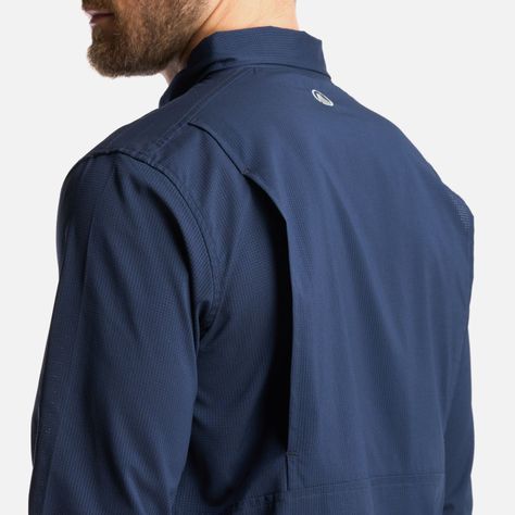 Camisa Hombre Rosselot Long Sleeve Q-Dry Shirt Azul Marino Lippi-6