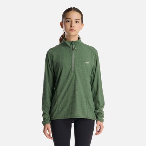 Polerón Teen Girl Mild Nano-F 14 Zip Jade Oscuro Lippi V25-0