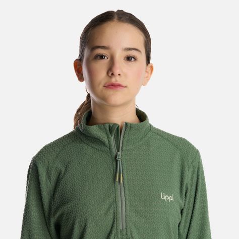 Polerón Teen Girl Mild Nano-F 14 Zip Jade Oscuro Lippi V25-3