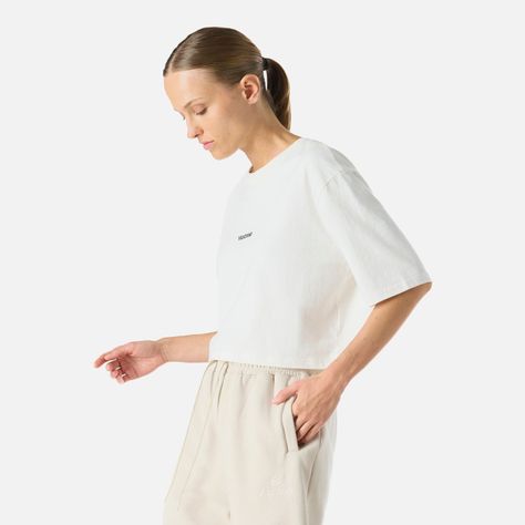 Polera Mujer Cool Down Crop T-Shirt Blanco Vulcano-1
