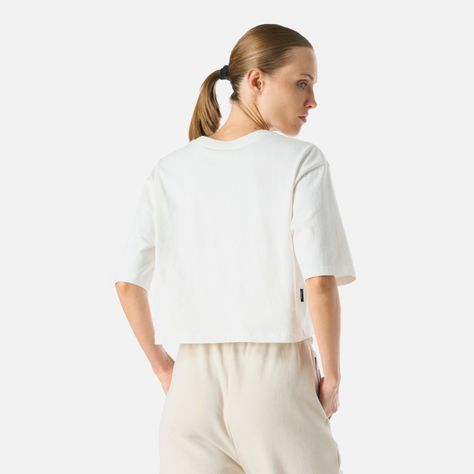 Polera Mujer Cool Down Crop T-Shirt Blanco Vulcano-3