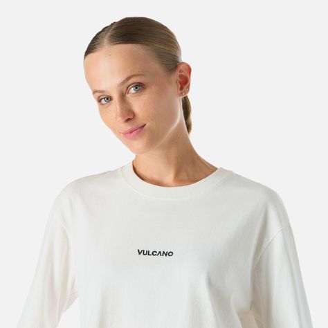 Polera Mujer Cool Down Crop T-Shirt Blanco Vulcano-4