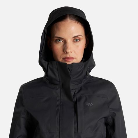 Chaqueta Mujer Tres Cruces Fusion-3 Hoody Jacket Negro Negro Lippi I23-5