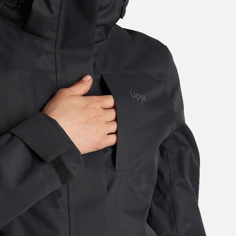 Chaqueta Mujer Tres Cruces Fusion-3 Hoody Jacket Negro Negro Lippi I23-8