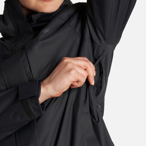 Chaqueta Mujer Tres Cruces Fusion-3 Hoody Jacket Negro Negro Lippi I23-9