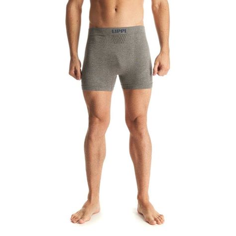 Ropa Interior Hombre Pack Skintec Seamless Boxer Gris Medio y Azul Marino Lippi V22-1