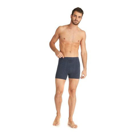 Ropa Interior Hombre Pack Skintec Seamless Boxer Gris Medio y Azul Marino Lippi V22-8