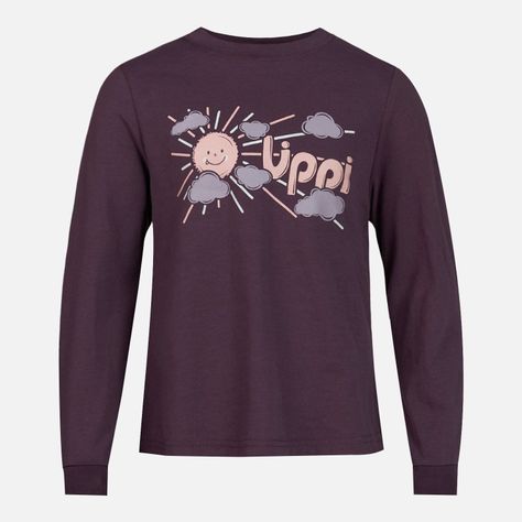 Polera Niña Logo Lippi Long Sleeve T-Shirt Burdeo Lippi-0