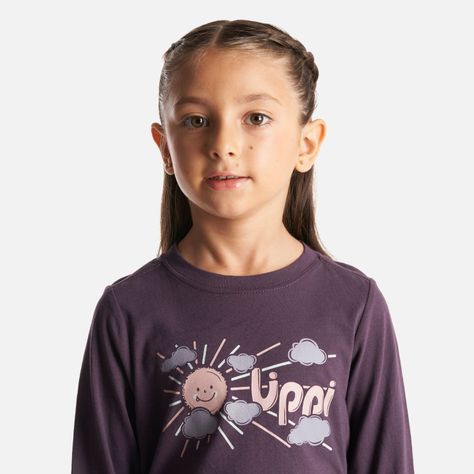 Polera Niña Logo Lippi Long Sleeve T-Shirt Burdeo Lippi-4