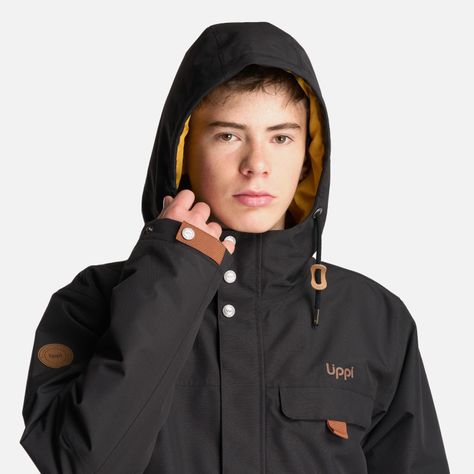 Chaqueta Teen Boy Rainy B-Dry Hoody Jacket Negro Lippi-4