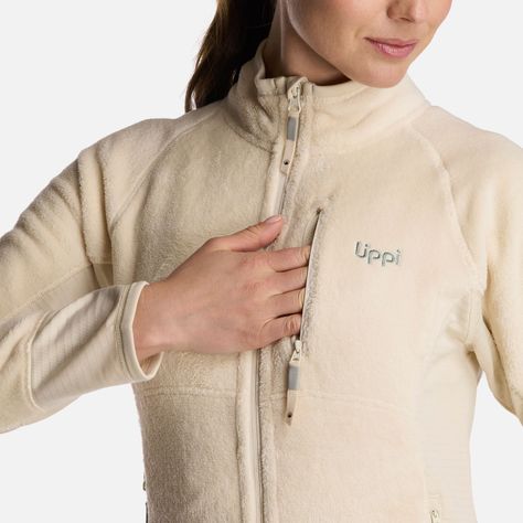 Chaqueta Mujer Numan Shaggy-Pro Jacket Crema Lippi-5