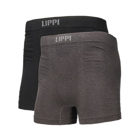 Ropa Interior Hombre Pack Skintec Seamless Boxer Negro y Gris Oscuro Lippi V22-0