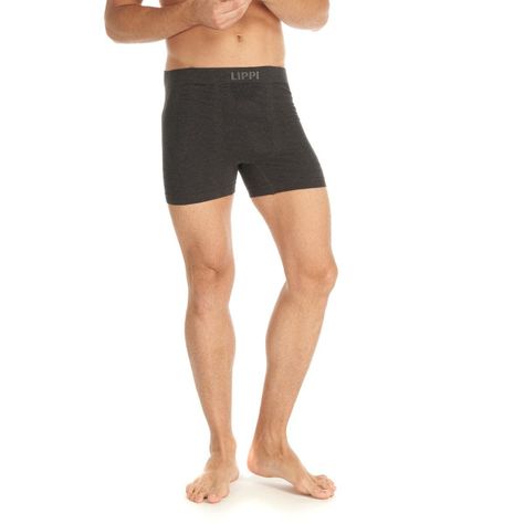 Ropa Interior Hombre Pack Skintec Seamless Boxer Negro y Gris Oscuro Lippi V22-1