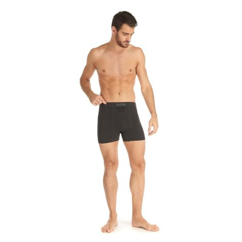 Ropa Interior Hombre Pack Skintec Seamless Boxer Negro y Gris Oscuro Lippi V22-9