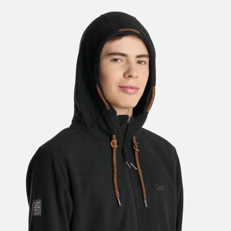Polerón Teen Boy Stripes Nano-F Full Zip Negro Lippi I25-3