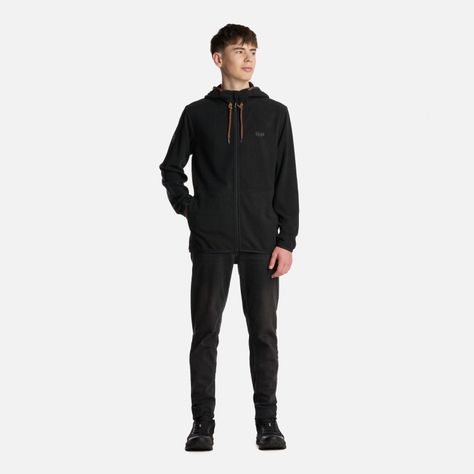 Polerón Teen Boy Stripes Nano-F Full Zip Negro Lippi I25-5