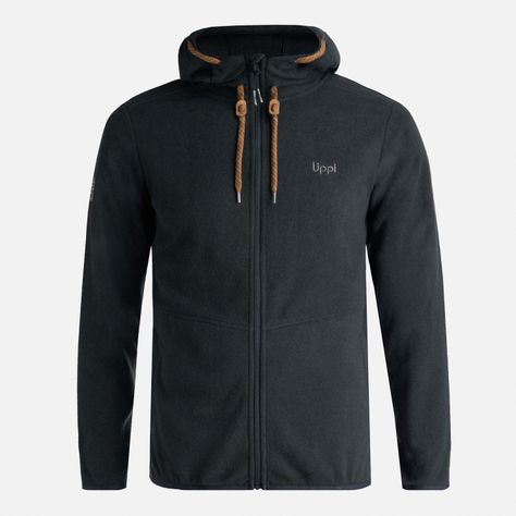 Polerón Teen Boy Stripes Nano-F Full Zip Negro Lippi I25-6