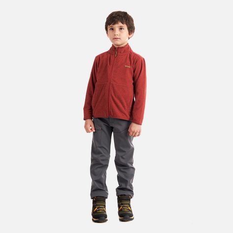 Poleron Niño Stripes Nano-F Full Zip Terracota Lippi I22-4