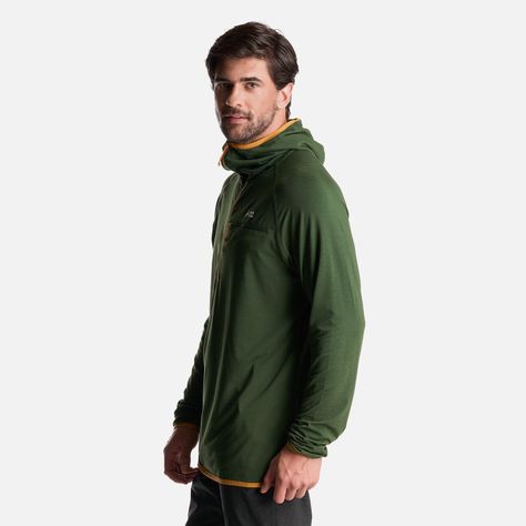Poleron Hombre Taina Pro Verde Militar Haka Honu-3