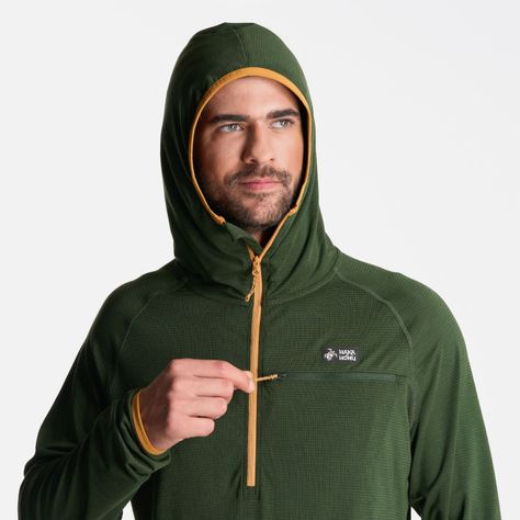 Poleron Hombre Taina Pro Verde Militar Haka Honu-5