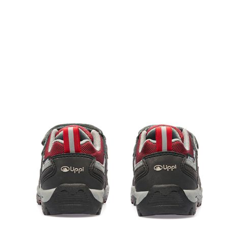 Zapato Niño Puelo CS Low Velcro Gris Rojo Lippi-3