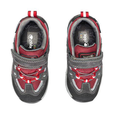 Zapato Niño Puelo CS Low Velcro Gris Rojo Lippi-5