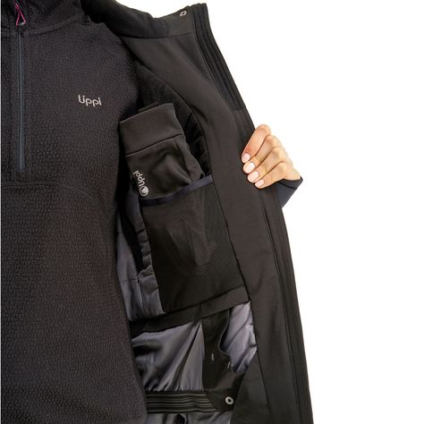 Chaqueta Mujer Andes B-Dry Hoody Jacket Negro Lippi I20-7