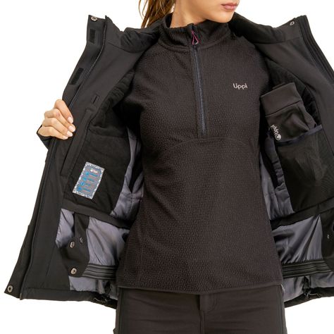Chaqueta Mujer Andes B-Dry Hoody Jacket Negro Lippi I20-8