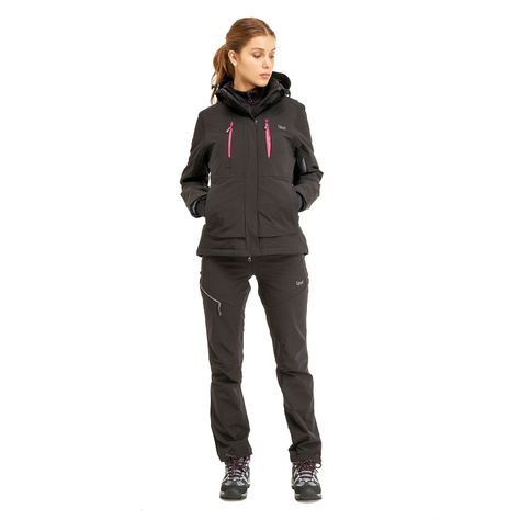 Chaqueta Mujer Andes B-Dry Hoody Jacket Negro Lippi I20-9