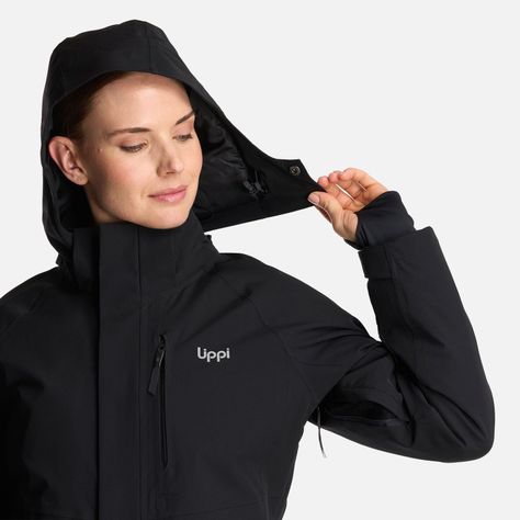 Chaqueta Mujer Andes B-Dry Hoody Jacket Negro Lippi I24-5