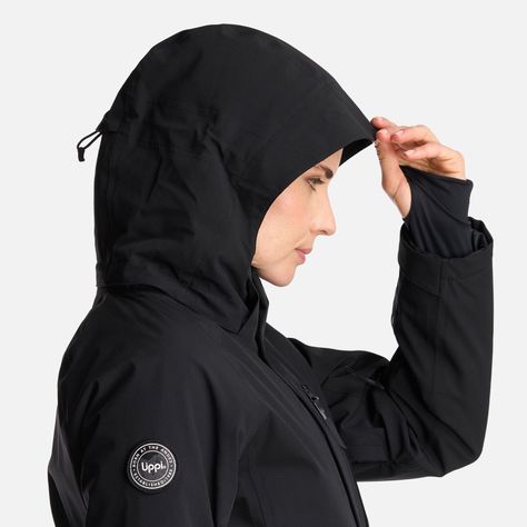 Chaqueta Mujer Andes B-Dry Hoody Jacket Negro Lippi I24-6