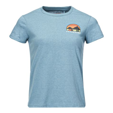 Polera Mujer Liquen Azul Melange Geography-0