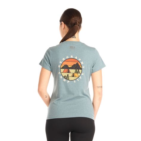 Polera Mujer Liquen Azul Melange Geography-2