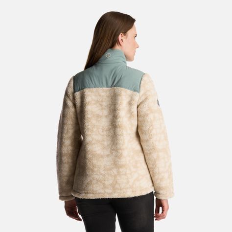 Chaqueta Mujer Glaciar Sherpa Pro Jacket Print Crema Lippi-4