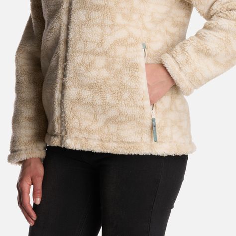 Chaqueta Mujer Glaciar Sherpa Pro Jacket Print Crema Lippi-5
