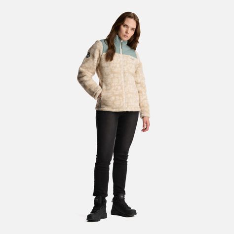 Chaqueta Mujer Glaciar Sherpa Pro Jacket Print Crema Lippi-6