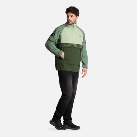 Chaqueta Hombre WindCity WindBreaker 1/4 Zip Jade Lippi-8