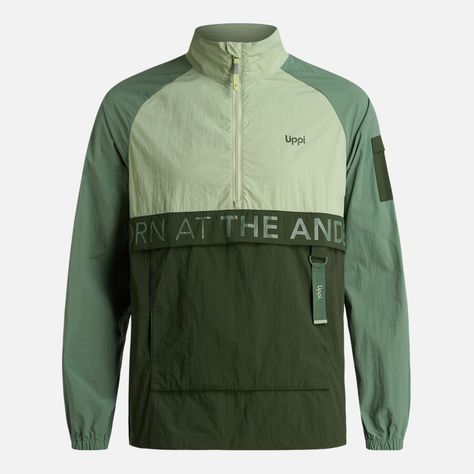 Chaqueta Hombre WindCity WindBreaker 1/4 Zip Jade Lippi-9