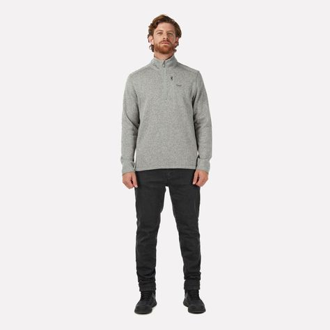 Poleron Hombre Coronado Therm-Pro Pullover Melange Gris Medio Lippi-3