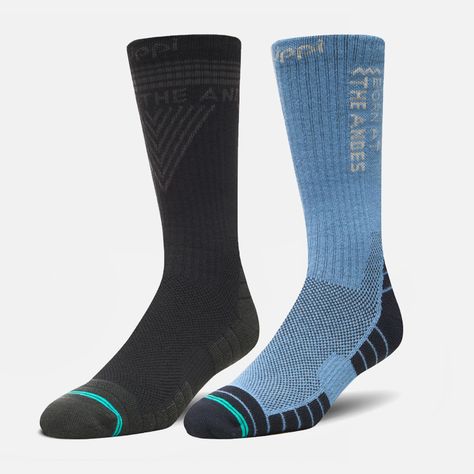 Calcetin Hombre Duo Trekking Light Negro/Azul Piedra Lippi-0